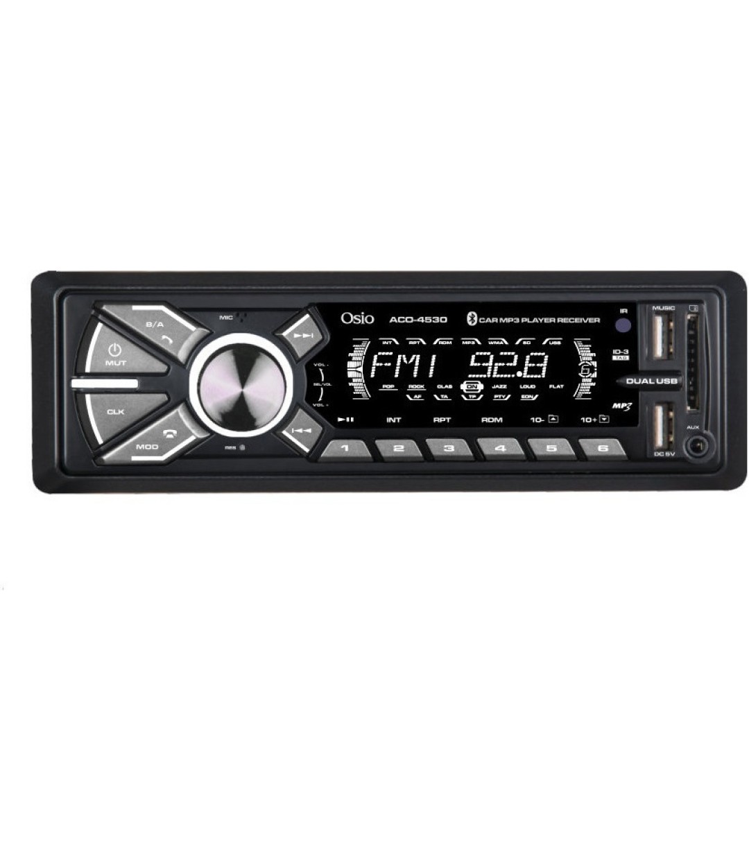  Osio Ηχοσύστημα Αυτοκινήτου 1DIN (Bluetooth/USB) ACO-4530 UBT 
