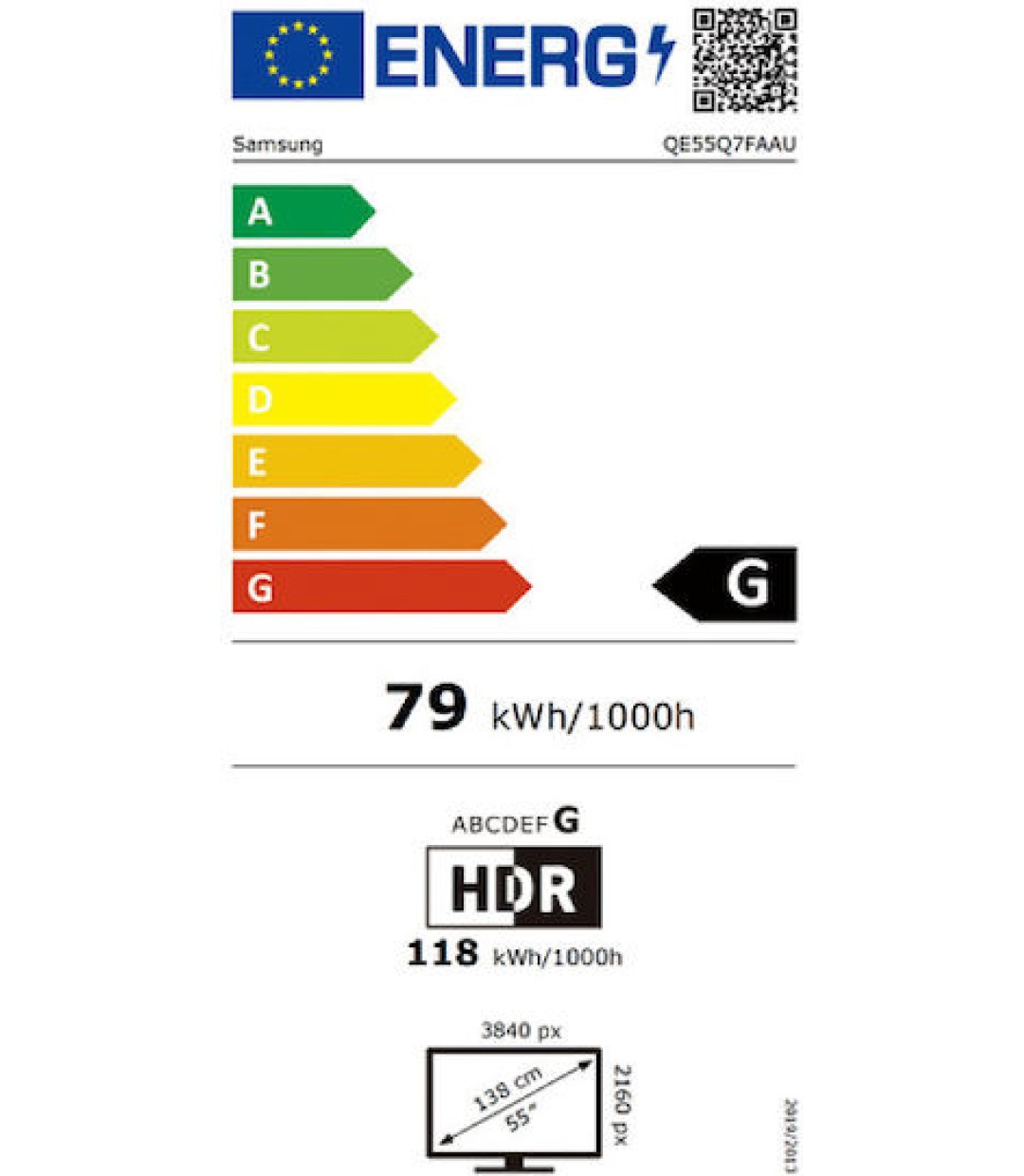 Samsung Smart Τηλεόραση 55" 4K UHD QLED Q7F HDR (2025) QE55Q7FAAUXXH