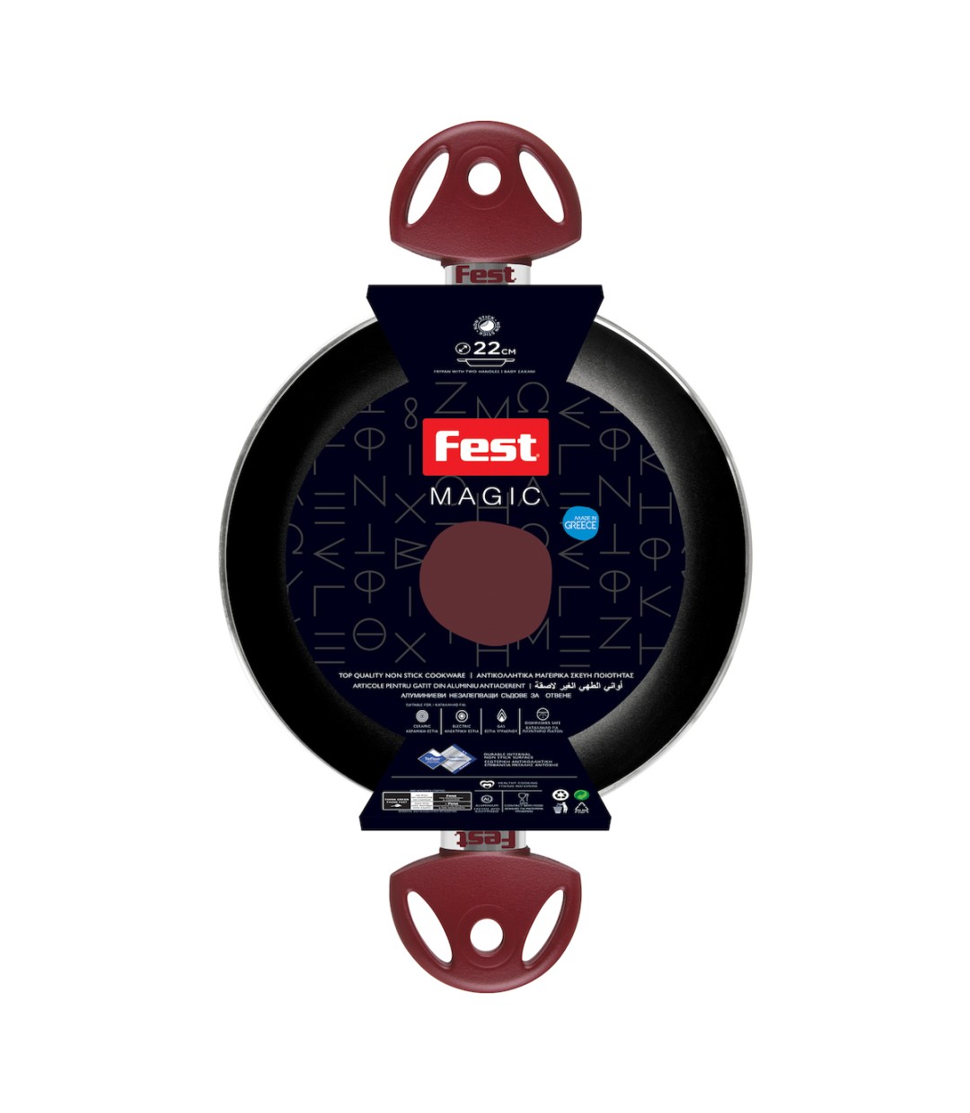 Fest Magic Σαγανάκι από Αλουμίνιο με Αντικολλητική Επίστρωση 22cm