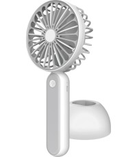  Platinet Ανεμιστηράκι Χειρός USB Επαναφορτιζόμενο 1200mAh 3W 1200mAh Γκρι PRDF6108 45246 