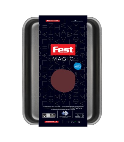 Fest Magic Ταψί Ορθογώνιο Αλουμινίου με Αντικολλητική Επίστρωση 36x28cm