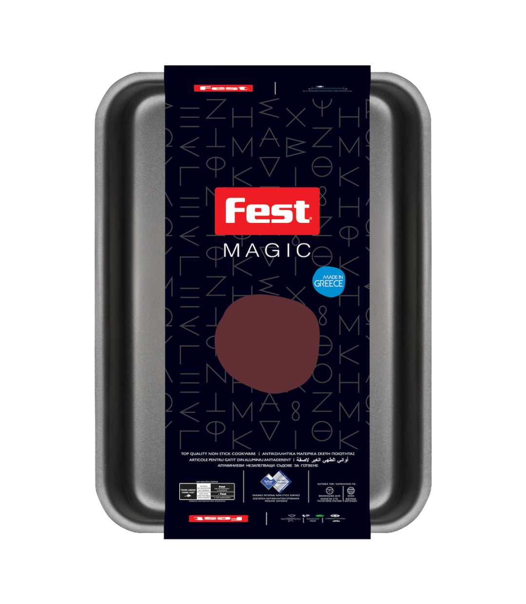  Fest Magic Ταψί Ορθογώνιο Αλουμινίου με Αντικολλητική Επίστρωση 40x30cm 