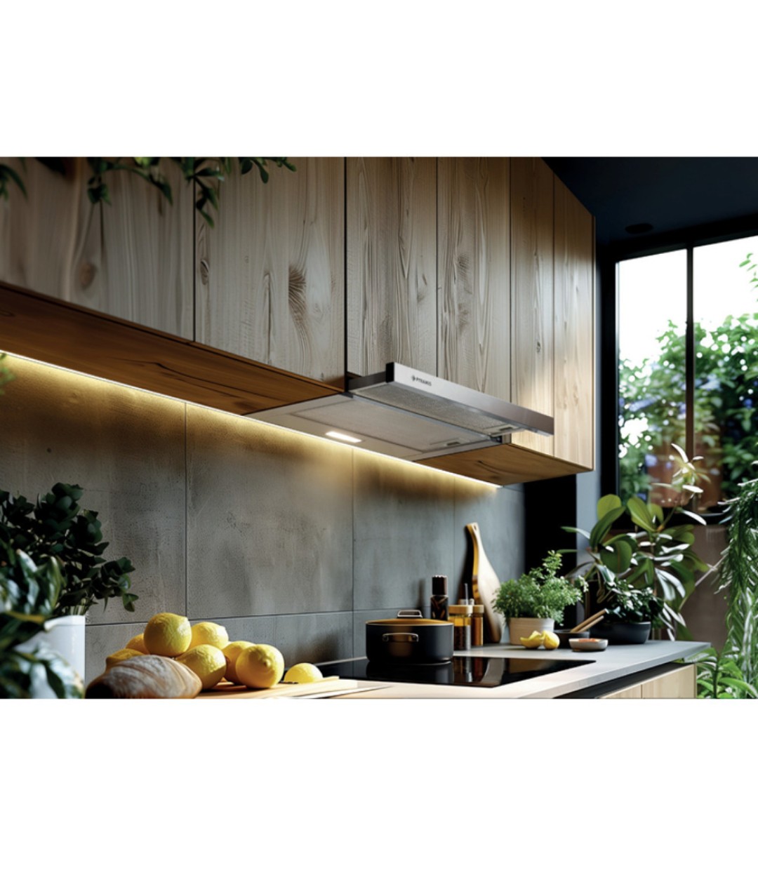 Pyramis PTC63413IX Συρόμενος Απορροφητήρας 60cm Γκρι με Wi-Fi