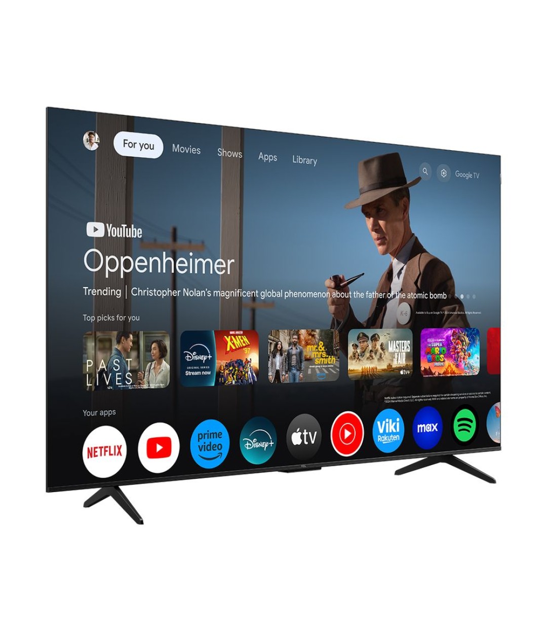 TCL QLED 65P7K 65" Τηλεόραση Google TV 4K