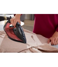  Philips Azur HD 7022/40 Σίδερο Ατμού 2800W με Αντικολλητική Πλάκα και Συνεχόμενη Παροχή Ατμού 50gr/min Black/Red 
