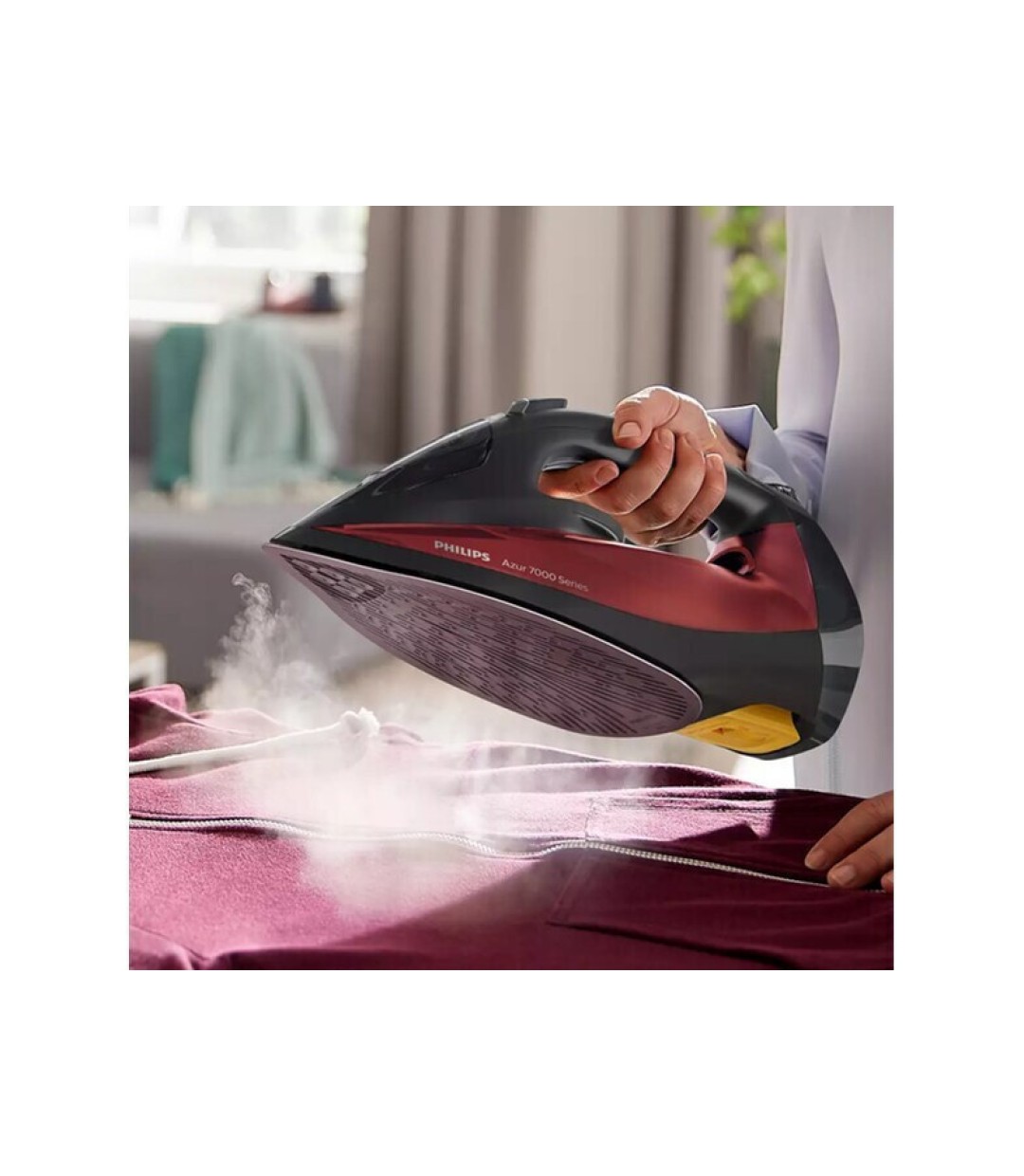  Philips Azur HD 7022/40 Σίδερο Ατμού 2800W με Αντικολλητική Πλάκα και Συνεχόμενη Παροχή Ατμού 50gr/min Black/Red 