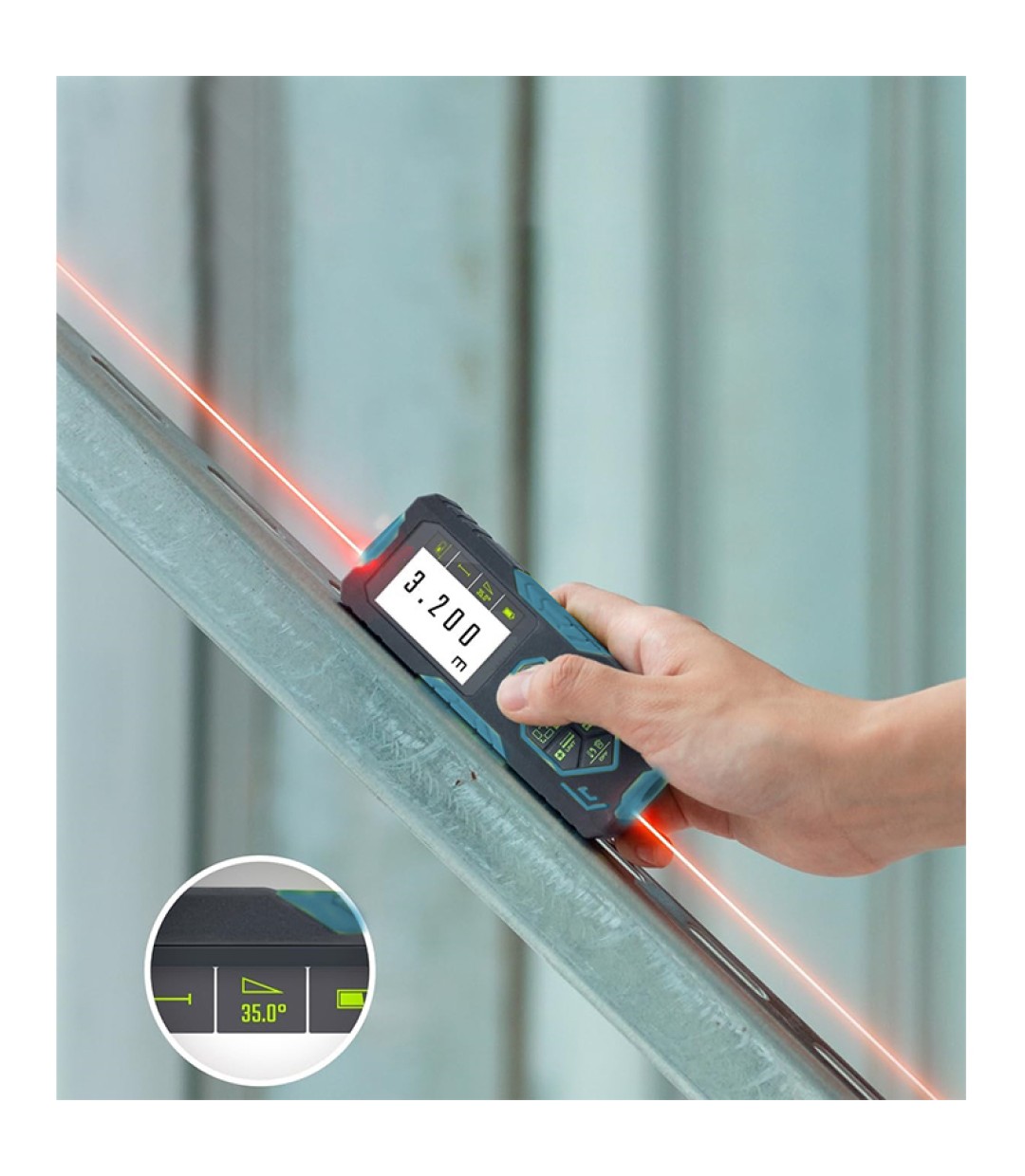 Bormann Pro BDM7100 Μετρητής Απόστασης, 2 Δεσμών Laser 100/200m 078920