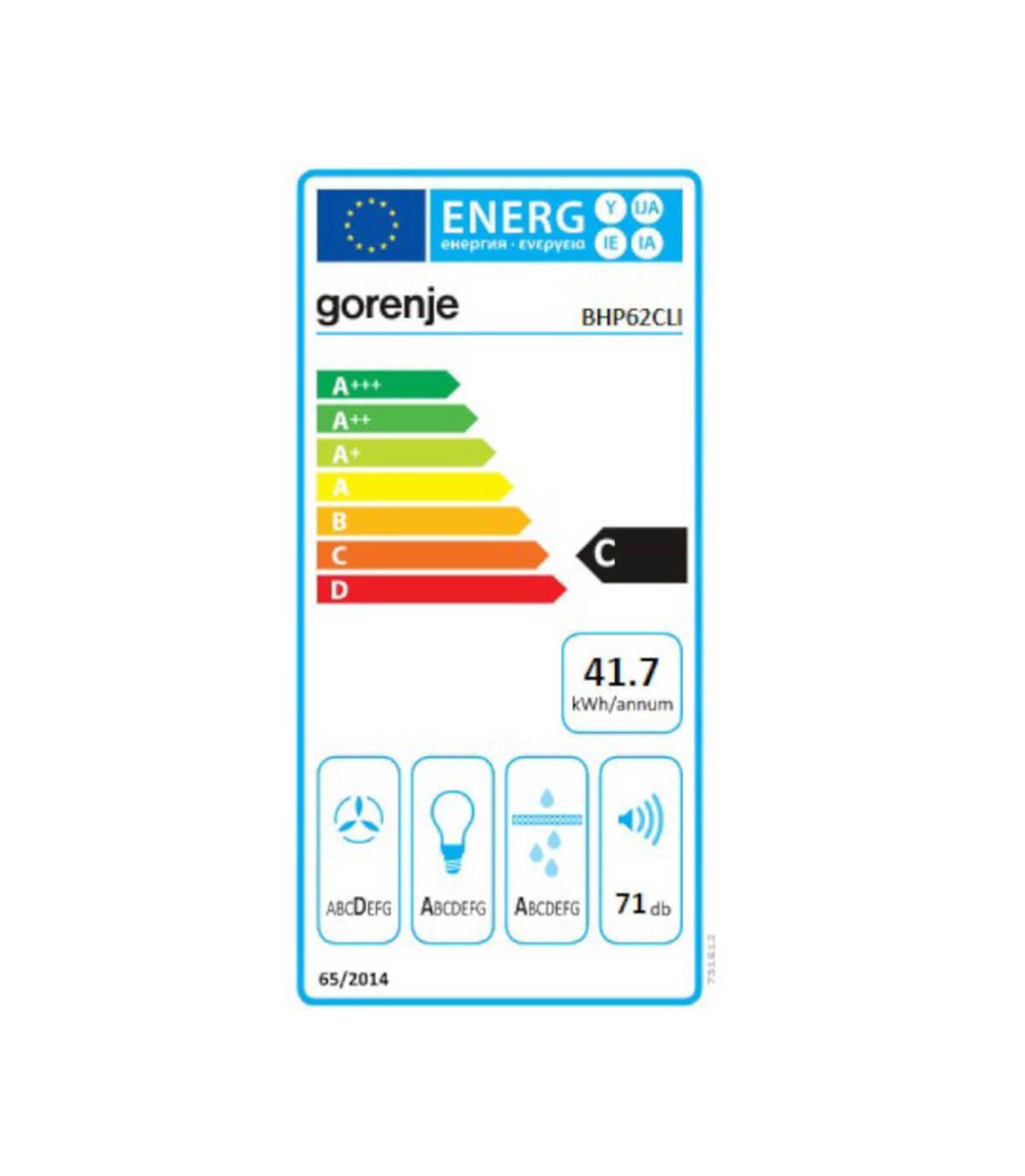 Gorenje BHP62CLI Συρόμενος Απορροφητήρας 60cm Μπεζ 