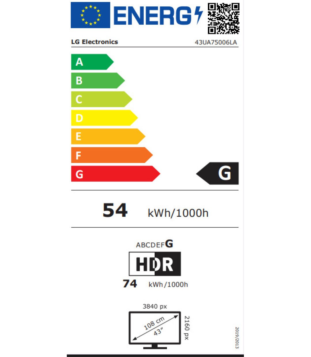 LG Smart Τηλεόραση 43" 4K UHD LED AI UA75 HDR (2025) 43UA75006LA