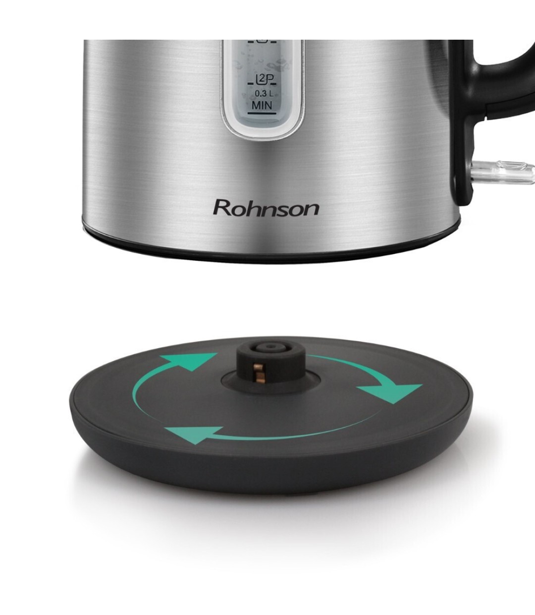  Rohnson R-7616 Βραστήρας 1.7lt 2200W Ασημί 