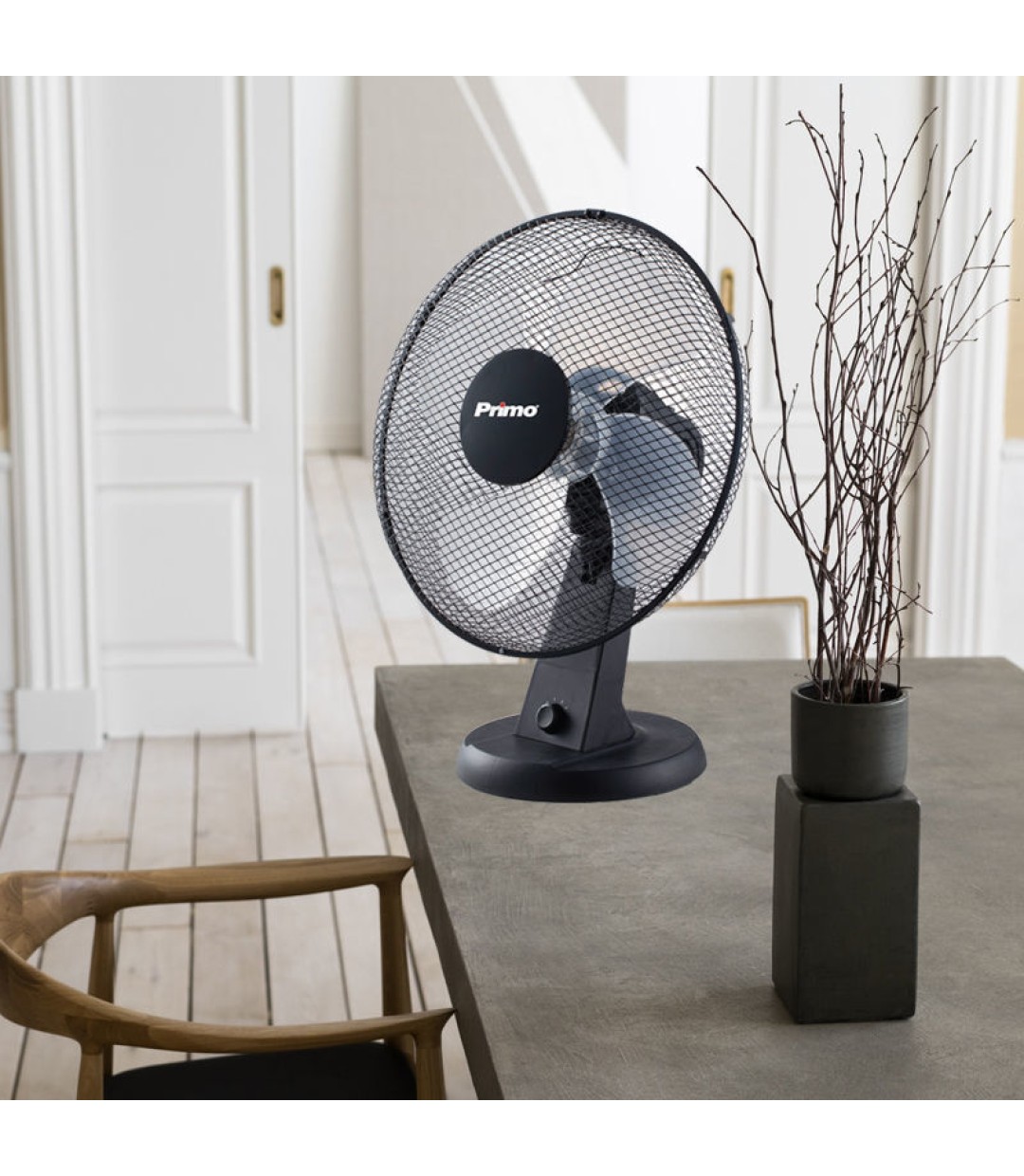 Primo PRTF-80593 Επιτραπέζιος Ανεμιστήρας 50W Διαμέτρου 40cm Μαύρος 