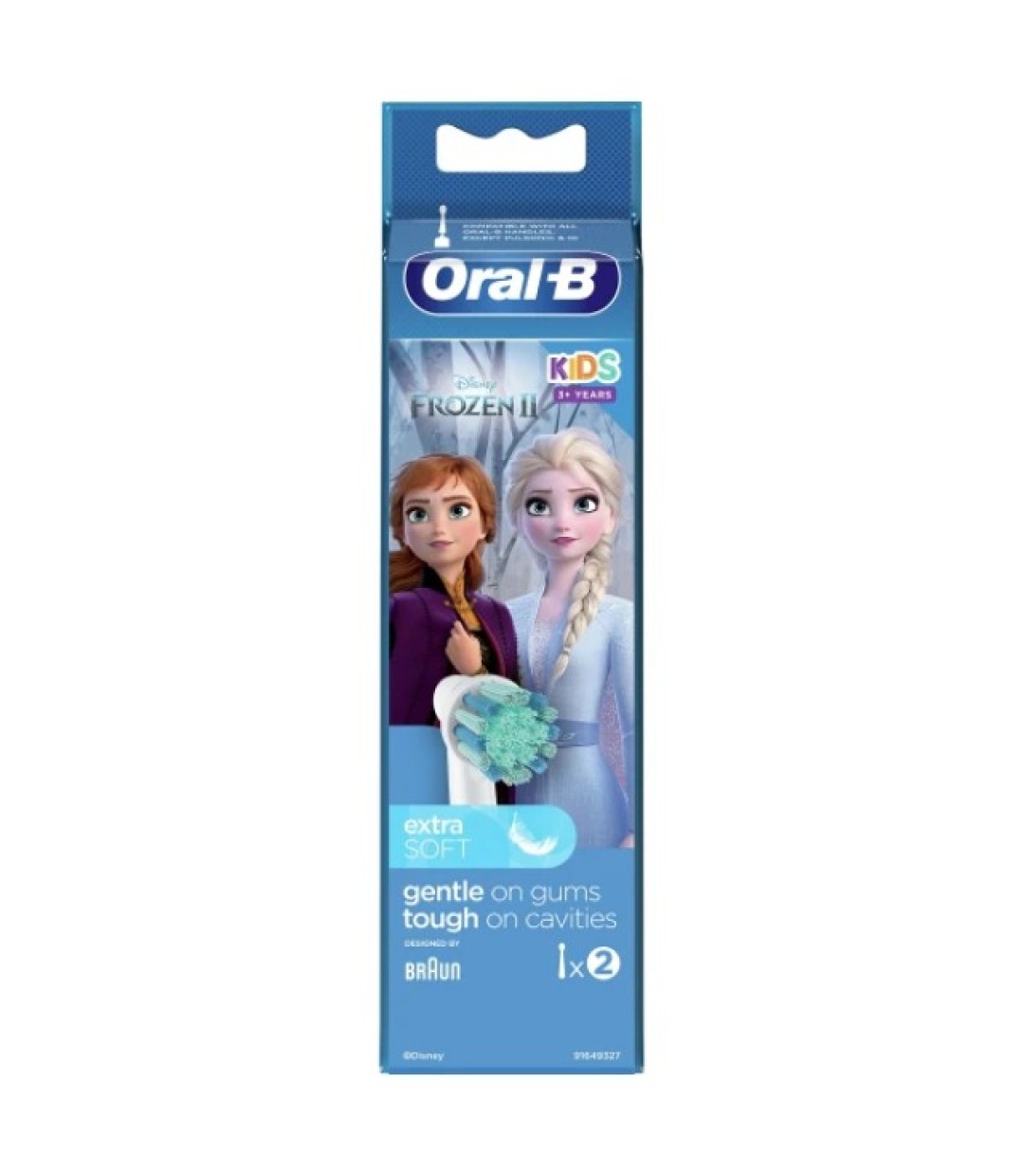 Oral B Kids Frozen Ανταλλακτικές Κεφαλές Παιδικής Ηλεκτρικής Οδοντόβουρτσας 2 Τεμάχια