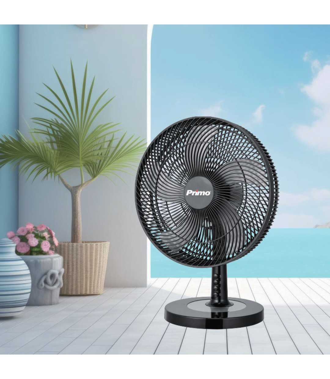 Primo PRTF-80707 Επιτραπέζιος Ανεμιστήρας 50W Διαμέτρου 40.64cm Μαύρος 