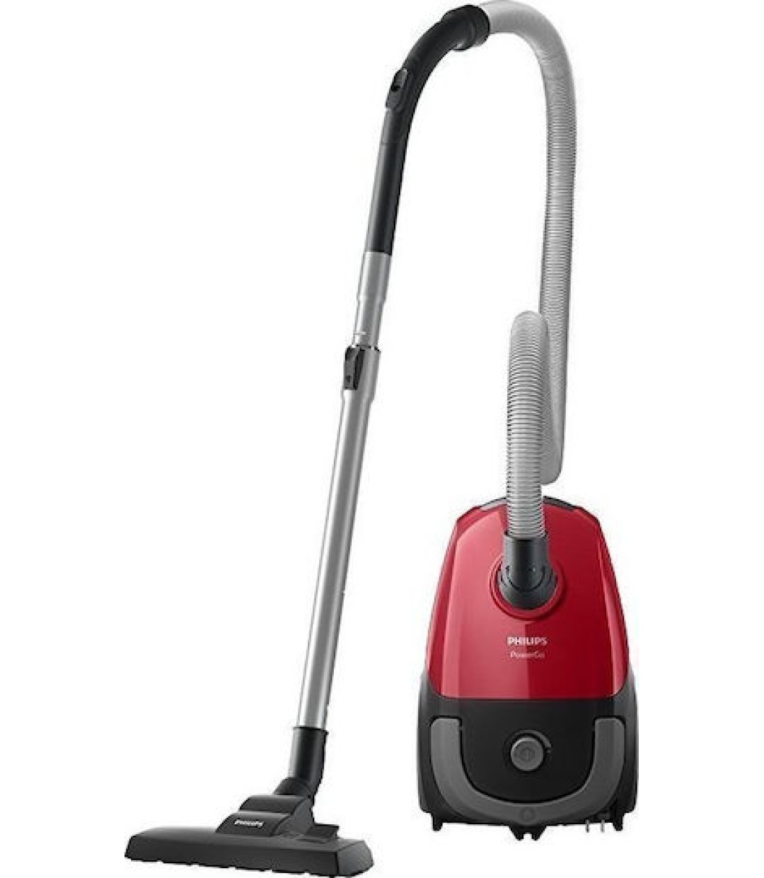  Philips PowerGo HD 8243/ 09 Ηλεκτρική Σκούπα 900W με Σακούλα 3lt Κόκκινη 