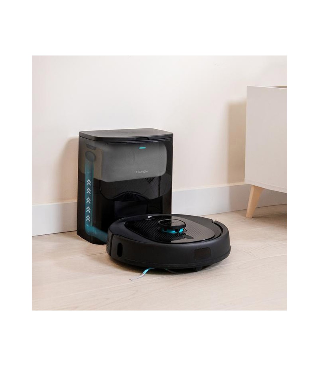  Cecotec Conga 8290 Σκούπα Ρομπότ για Σκούπισμα & Σφουγγάρισμα με Χαρτογράφηση και Wi-Fi Μαύρη 