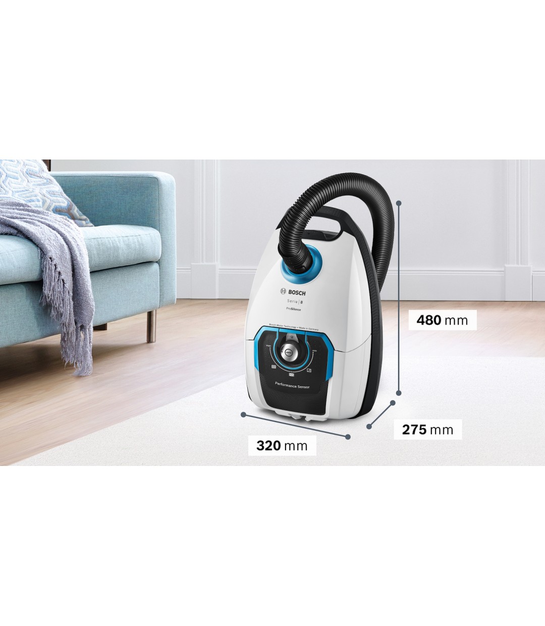 Bosch BGL8SILS Ηλεκτρική Σκούπα 650W με Σακούλα 5lt Λευκή 