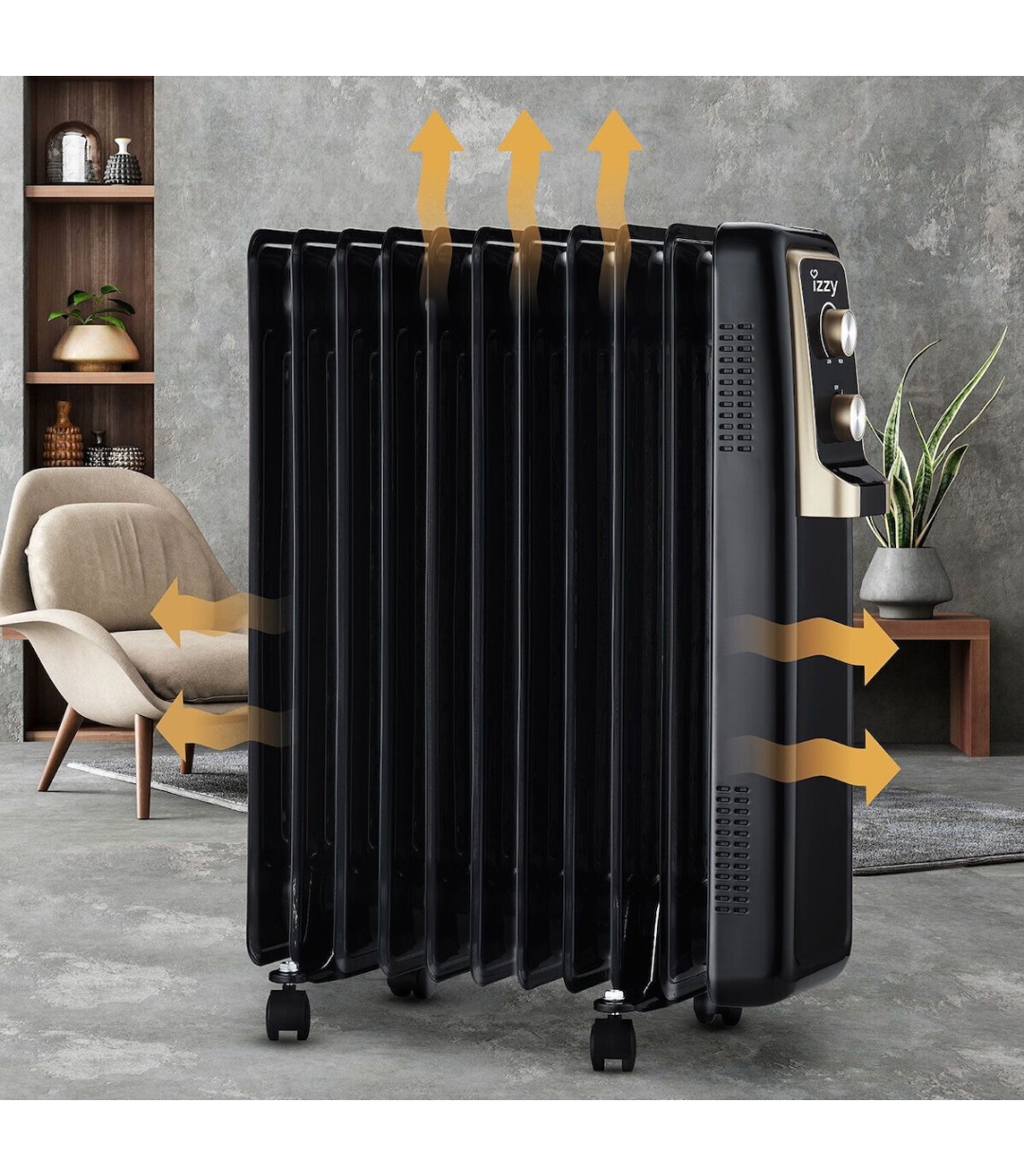 Izzy IZ-9029 Καλοριφέρ Λαδιού με 11 φέτες 2500W