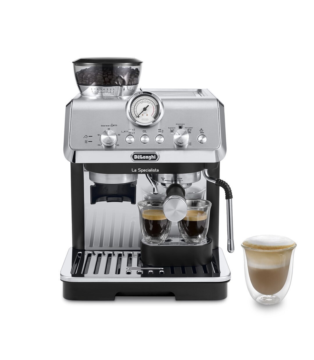 De'Longhi La Specialista Arte Αυτόματη Μηχανή Espresso 1400W Πίεσης 15bar με Μύλο Άλεσης Ασημί EC9155MB