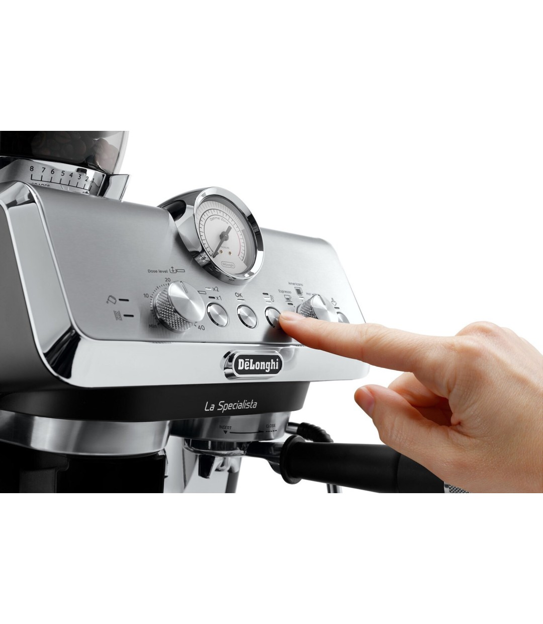 De'Longhi La Specialista Arte Αυτόματη Μηχανή Espresso 1400W Πίεσης 15bar με Μύλο Άλεσης Ασημί EC9155MB