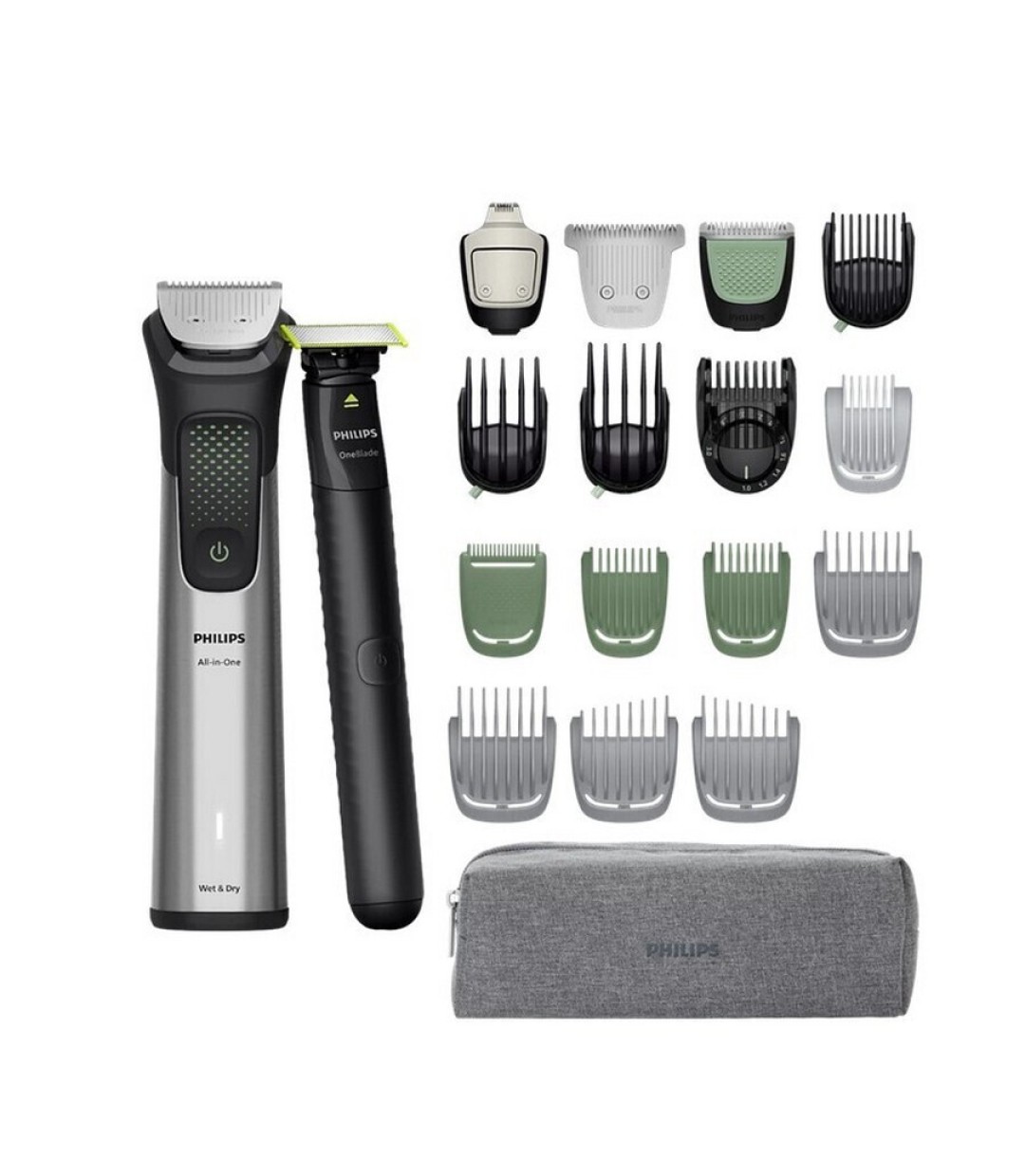 Philips All-in-One 9000 Series Σετ Κουρευτικής Μηχανής Ασημί MG9557/15