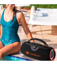  Lamtech Ηχείο Bluetooth 80W με Ραδιόφωνο και Διάρκεια Μπαταρίας έως 8 ώρες Black Orange LAM980947 
