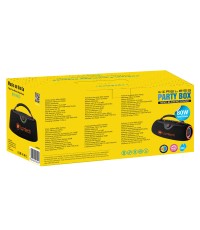  Lamtech Ηχείο Bluetooth 80W με Ραδιόφωνο και Διάρκεια Μπαταρίας έως 8 ώρες Black Orange LAM980947 