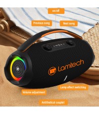  Lamtech Party Box Ηχείο Bluetooth 60W με Ραδιόφωνο και Διάρκεια Μπαταρίας έως 8 ώρες Μαύρο 980954