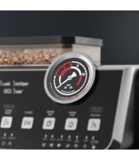  Rohnson Αυτόματη Μηχανή Espresso 2800W Πίεσης 20bar με Μύλο Άλεσης Ασημί R-98200 