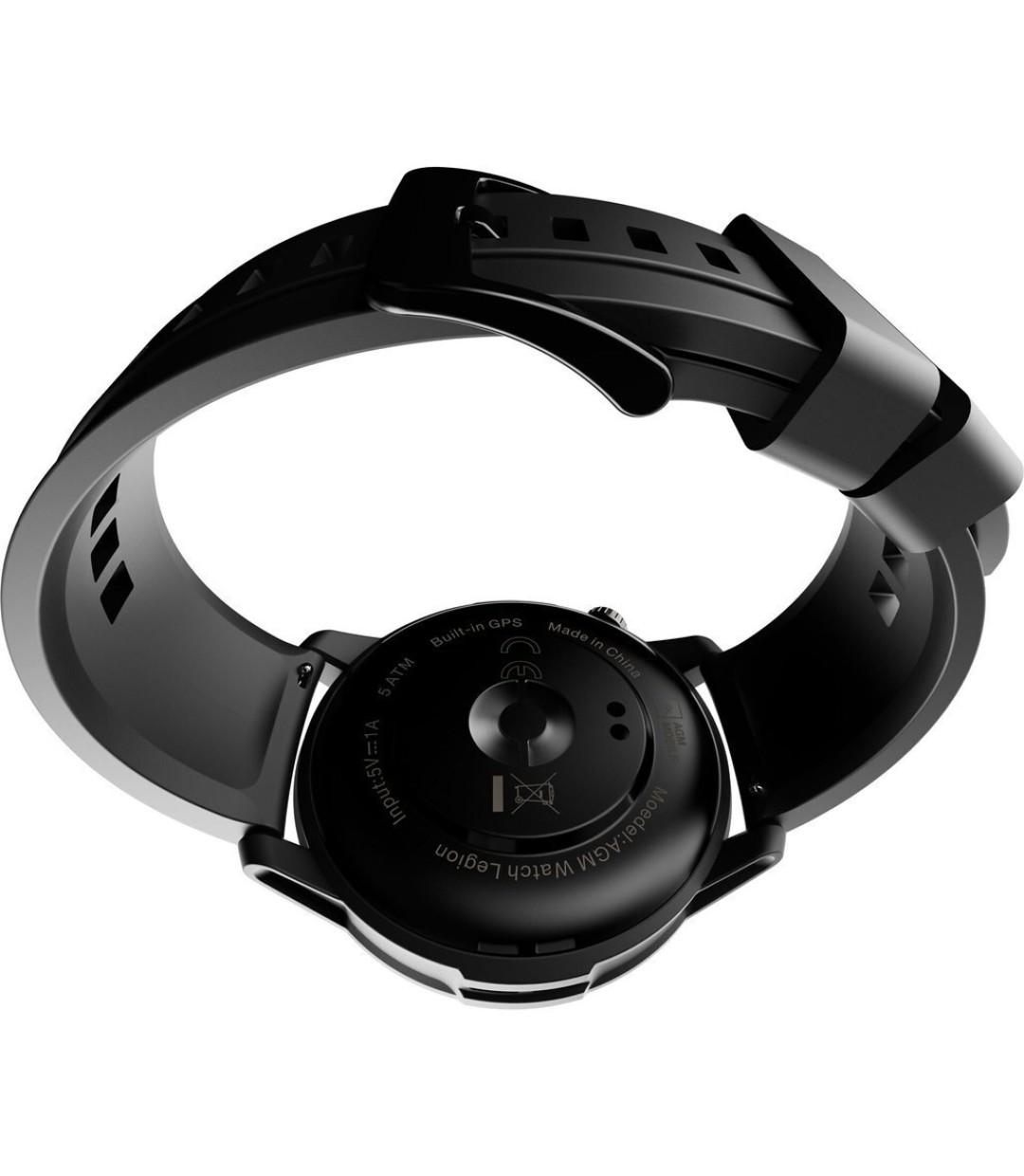 AGM Legion Smartwatch με Παλμογράφο (Μαύρο)