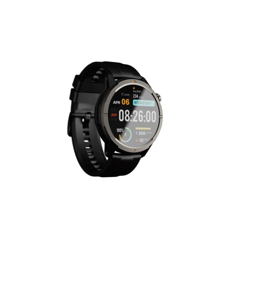 AGM Legion Smartwatch με Παλμογράφο (Μαύρο)