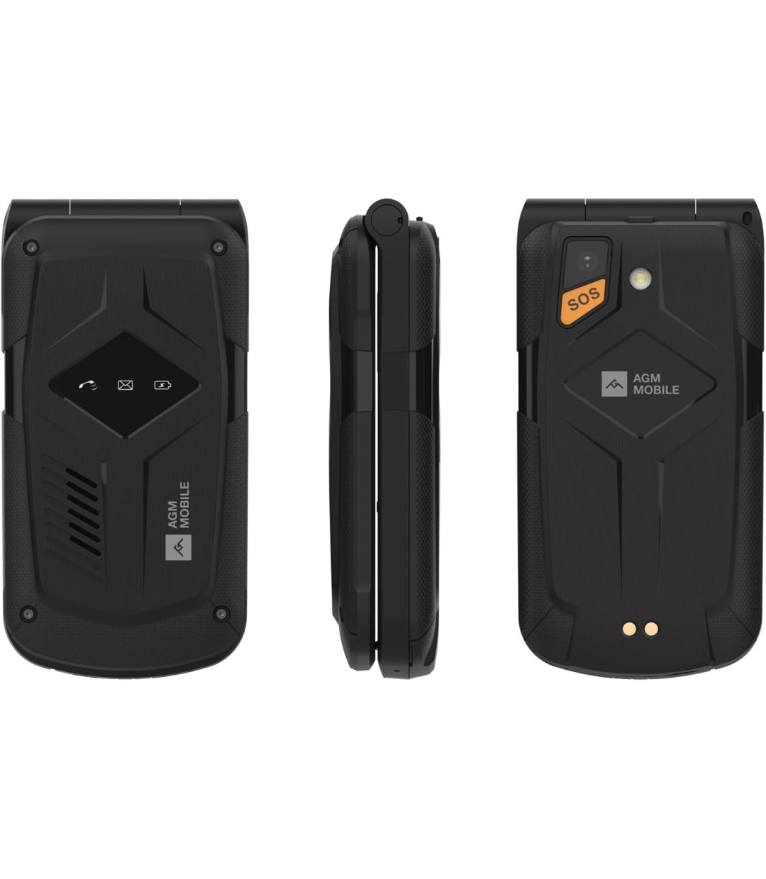  AGM M10 Dual SIM Κινητό με Μεγάλα Κουμπιά Μαύρο 
