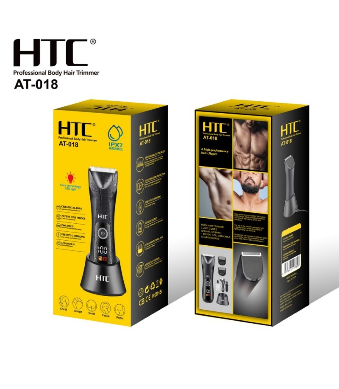 ΚΟΥΡΕΥΤΙΚΗ HT AT-018 MEN BODY SHAVER