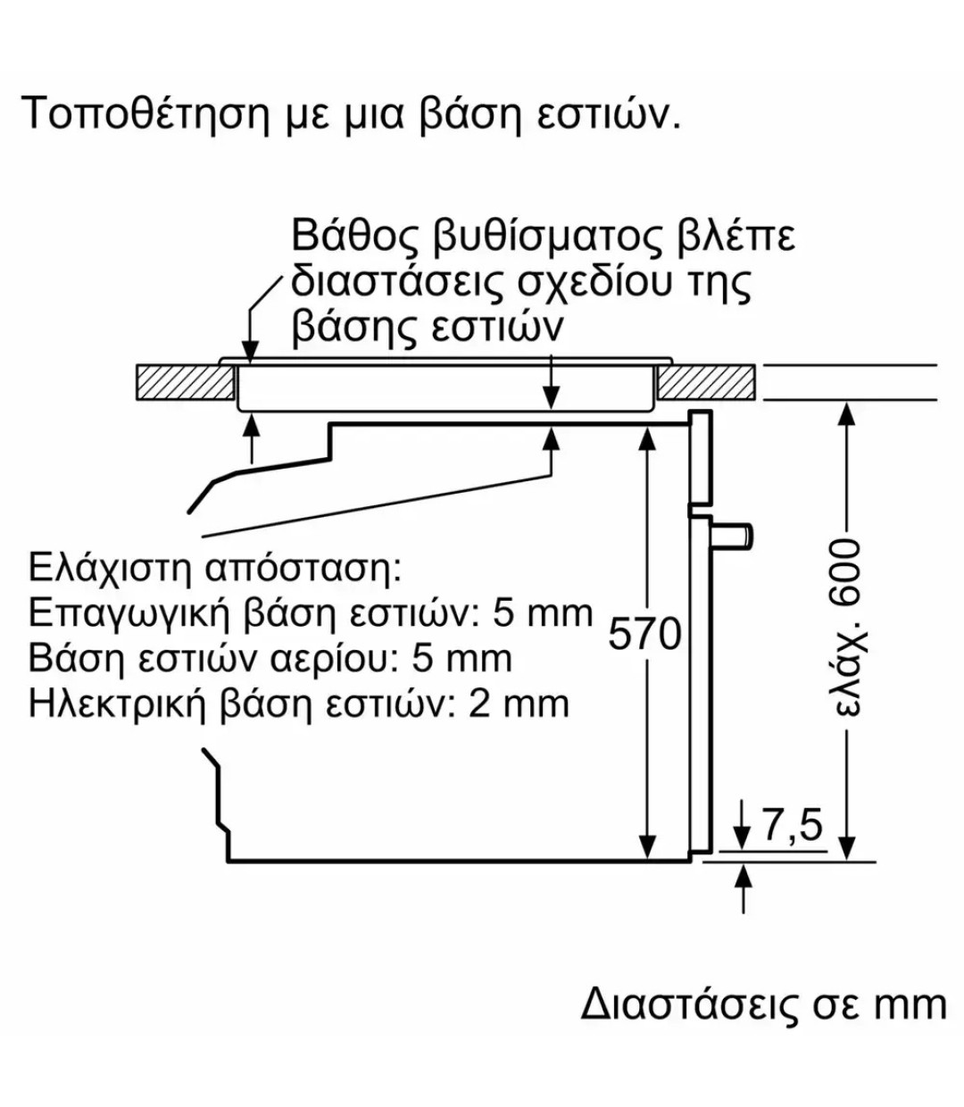  Neff B 2 ACJ 7 AG 0 Φούρνος άνω Πάγκου 71lt Π59.4εκ. Γκρι 