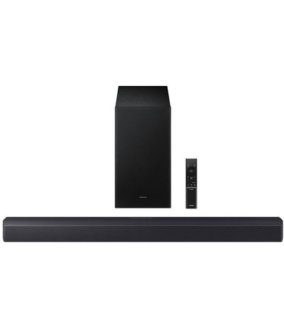 Samsung HW-B450F Soundbar 2.1 Bluetooth και HDMI με Ασύρματο Subwoofer και Τηλεχειριστήριο Μαύρο