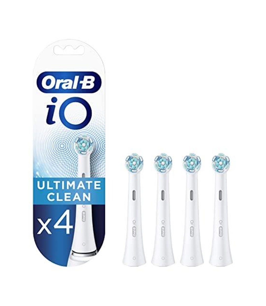 Oral-B iO Ultimate Clean Ανταλλακτικές Κεφαλές για Ηλεκτρική Οδοντόβουρτσα 4τμχ ΛΕΥΚΟ