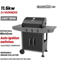  Bormann BBQ6031 Ψησταριά Υγραερίου Μαντεμένιας Σχάρας 60x42εκ. με 3 Εστίες 11.5kW 