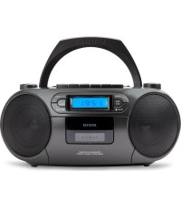  Aiwa Φορητό Ηχοσύστημα BBTC-550 με Bluetooth / CD / MP3 / USB / Κασετόφωνο / Ραδιόφωνο σε Μαύρο Χρώμα 