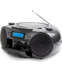  Aiwa Φορητό Ηχοσύστημα BBTC-550 με Bluetooth / CD / MP3 / USB / Κασετόφωνο / Ραδιόφωνο σε Μαύρο Χρώμα 
