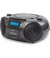  Aiwa Φορητό Ηχοσύστημα BBTC-550 με Bluetooth / CD / MP3 / USB / Κασετόφωνο / Ραδιόφωνο σε Μαύρο Χρώμα 