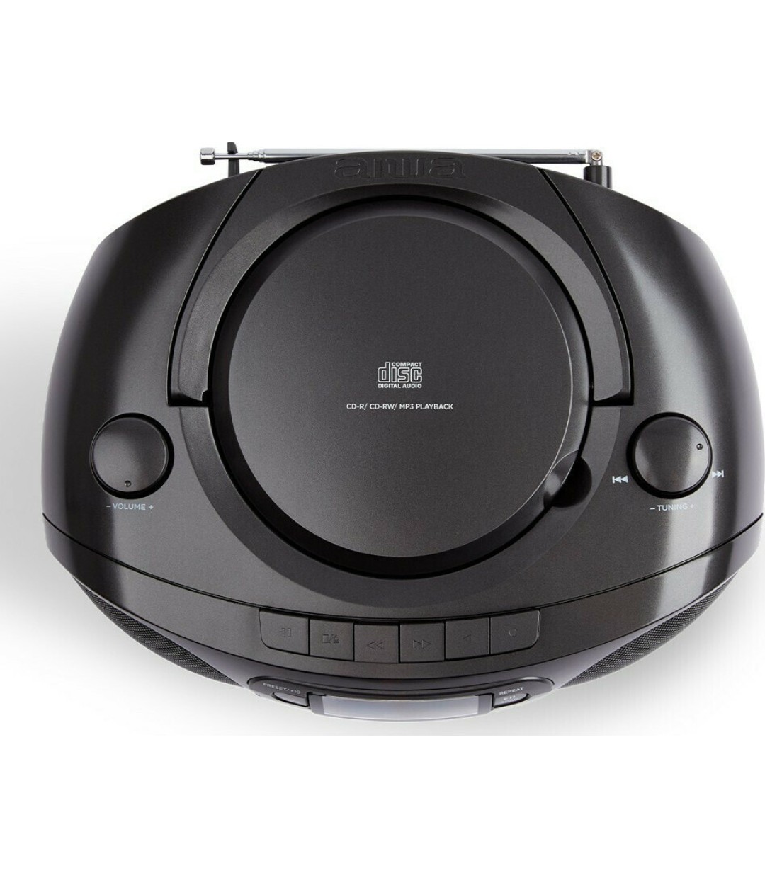  Aiwa Φορητό Ηχοσύστημα BBTC-550 με Bluetooth / CD / MP3 / USB / Κασετόφωνο / Ραδιόφωνο σε Μαύρο Χρώμα 