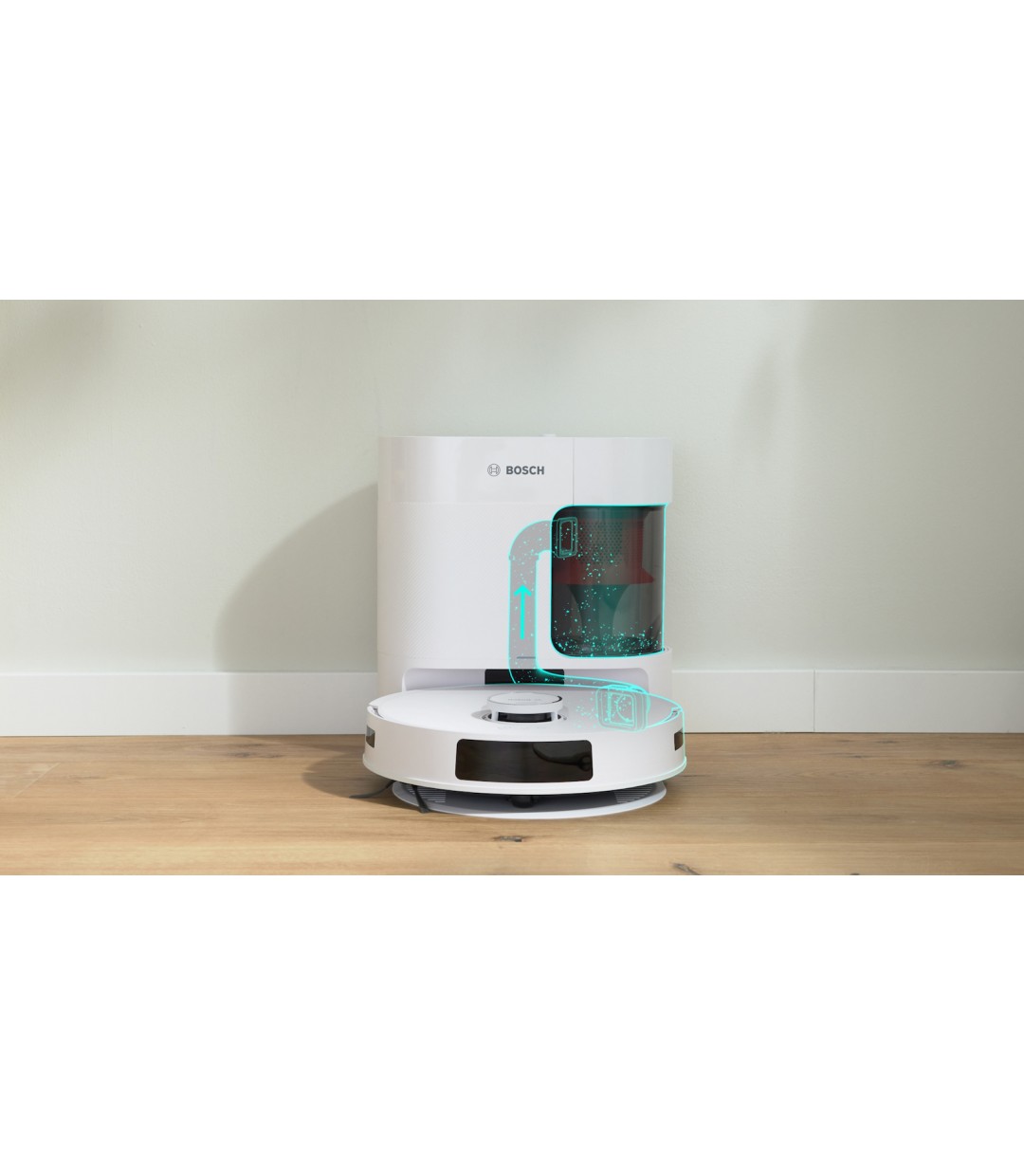Bosch Spotless Advanced + Σκούπα Ρομπότ με Χαρτογράφηση Laser & Απορρόφηση 11000Pa Λευκή BCRD2W