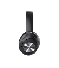 Akai BTH-P100 Ασύρματα / Ενσύρματα Over Ear Ακουστικά με 22 ώρες Λειτουργίας Μαύρα 