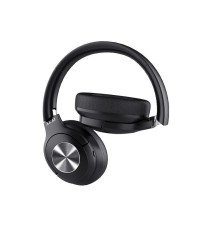 Akai BTH-P100 Ασύρματα / Ενσύρματα Over Ear Ακουστικά με 22 ώρες Λειτουργίας Μαύρα 