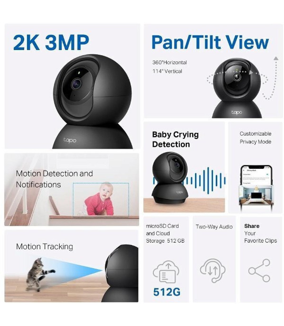  TP-LINK Tapo C211 v1 IP Κάμερα Παρακολούθησης Wi-Fi Full HD+ 3MP με Αμφίδρομη Επικοινωνία και Φακό 2.4mm 