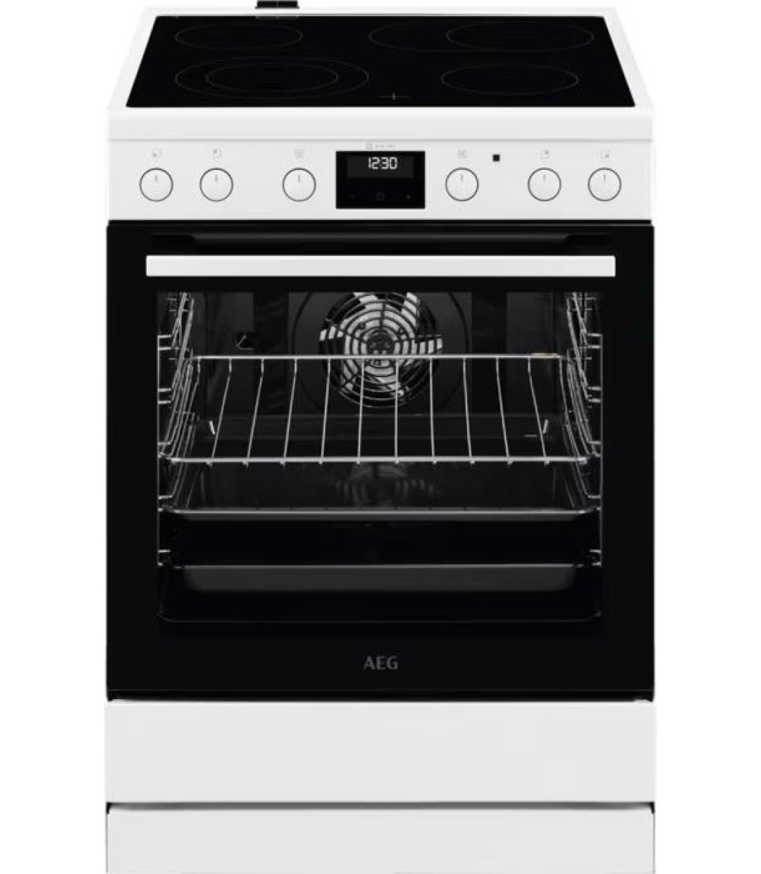 AEG CCB6442NBW SurroundCook Κουζίνα 73lt με Κεραμικές Εστίες Π60cm Λευκή