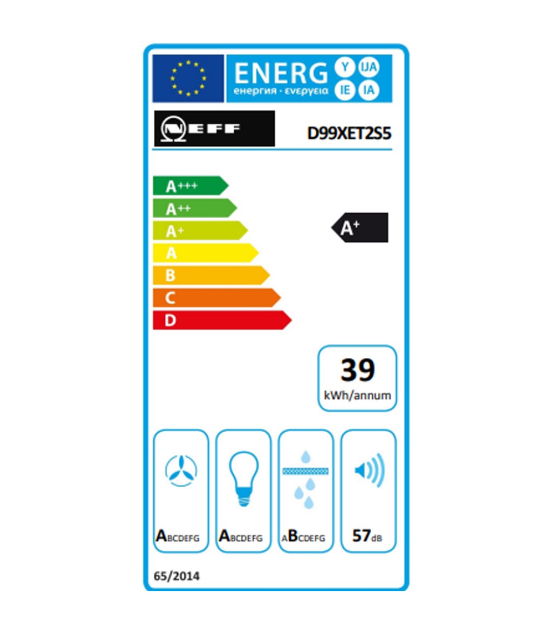 Neff Μηχανισμός Απορρόφησης 89.8cm Μαύρος με Wi-Fi 