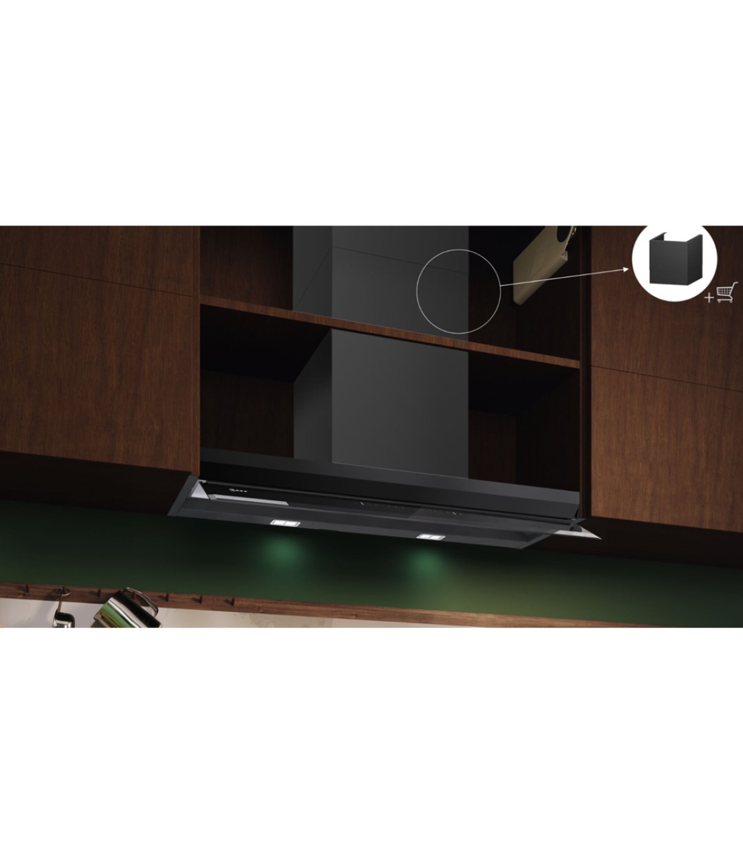 Neff Μηχανισμός Απορρόφησης 89.8cm Μαύρος με Wi-Fi 