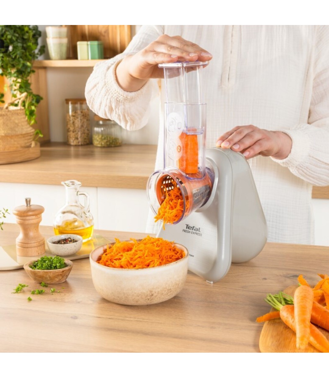Tefal Fresh Express BN 853 Κόφτης Λαχανικών / Φρούτων Γκρι 