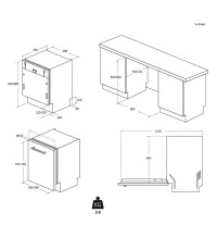 Candy CI3C6F1A1 Πλήρως Εντοιχιζόμενο Πλυντήριο Πιάτων με Wi-Fi για 13 Σερβίτσια Π59.7xY81.8εκ.