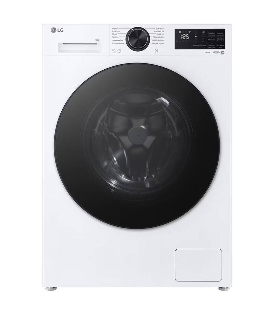  LG Πλυντήριο Ρούχων 9kg με Τεχνολογία Ατμού 1200 Στροφών AI DD F2X50S9TLB 